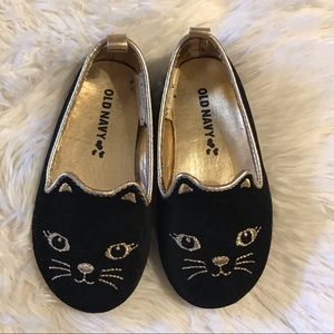 Old navy cat face toddler flats 7c